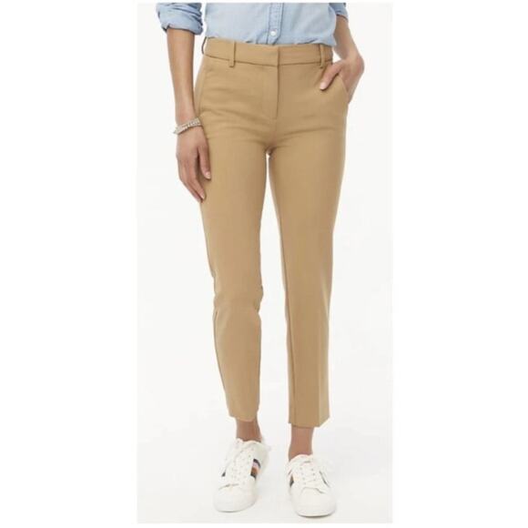 NEW J CREW Ruby Slim Cropped Pant Size 6 Tan Camel Stretch Twill Business Casual - Picture 3 of 9